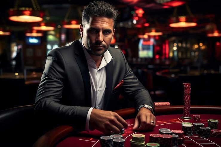 Live-dealer table with multi-camera setup and player interaction panel